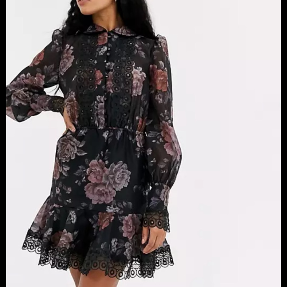 Keepsake Atomic Long Sleeve Mini Dress SZ 8